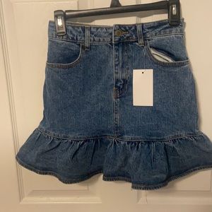 Brandy Melville Sandra Denim Ruffle Skirt